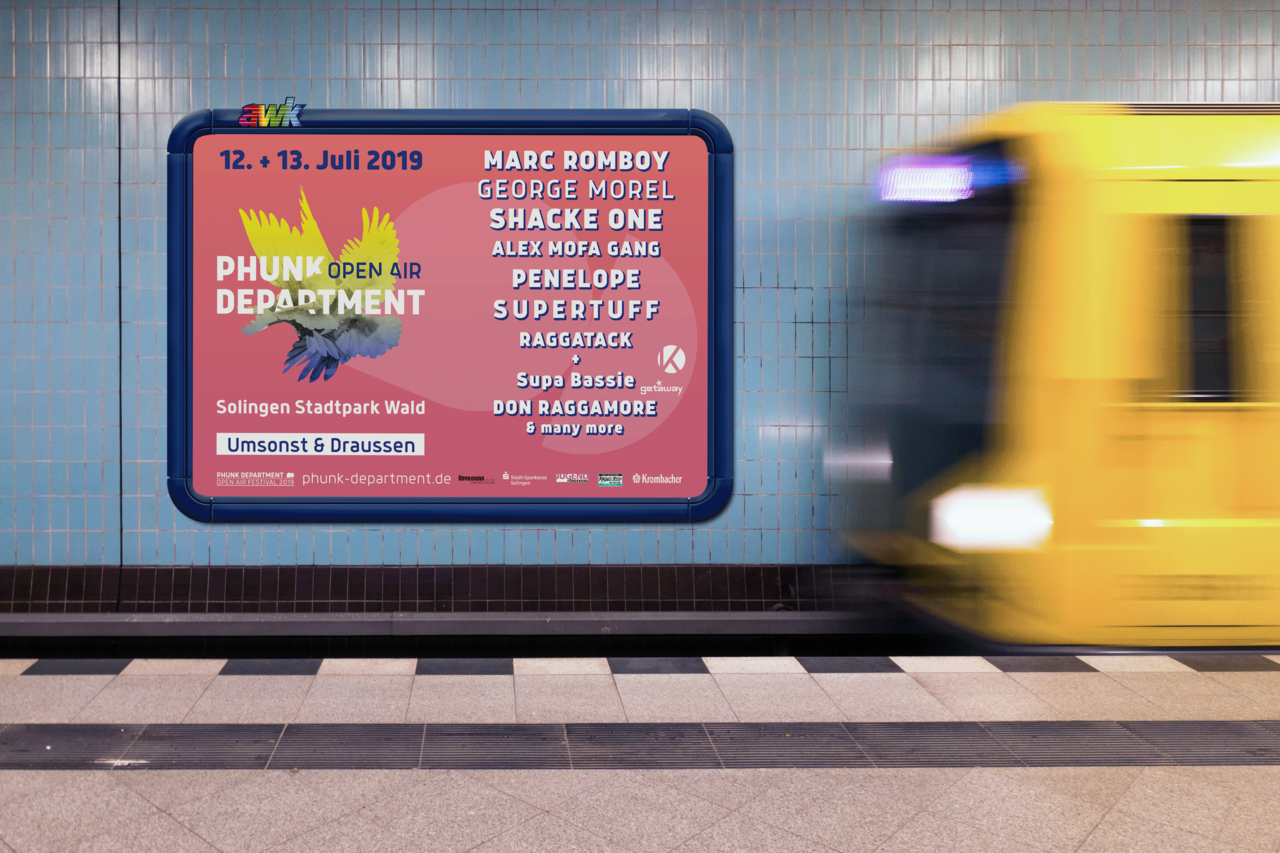 Kulturplakat für Musikveranstaltung im Stadtbild